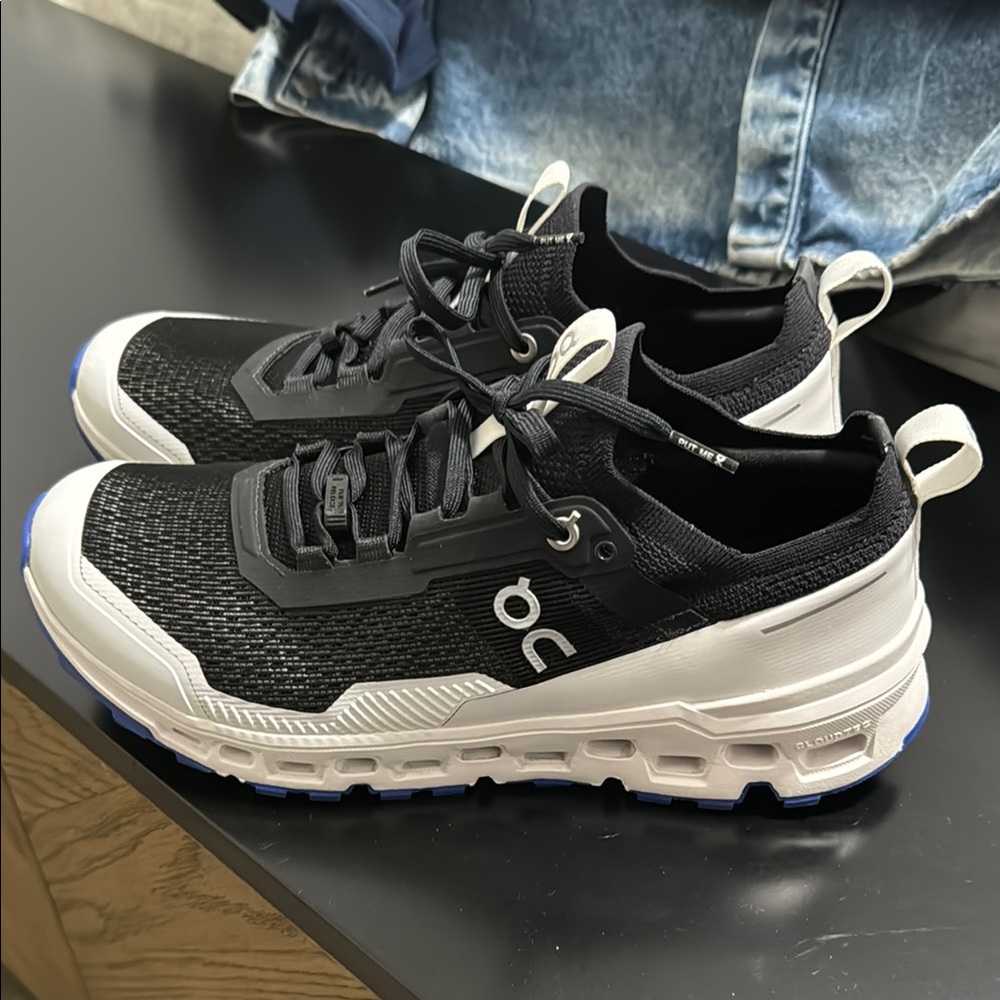 On Running Black and White CloudTec Athletic Shoes